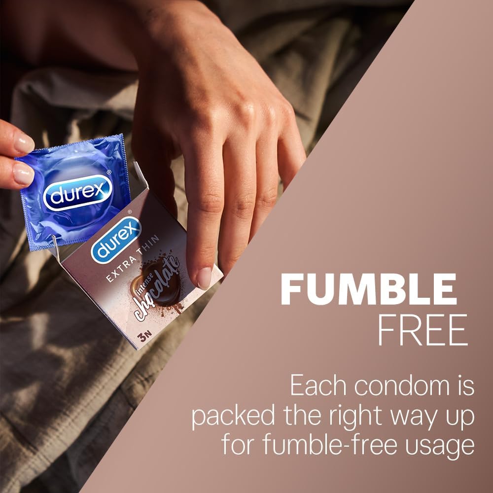 Durex Extra Thin Intense Chocolate 3 Pcs Pack (India)