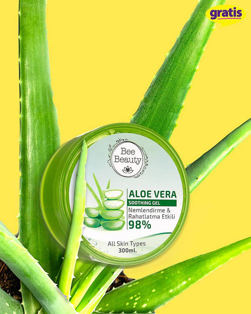 Bee Beauty Aloe Vera Soothing Gel Moisturizing and Soothing Effective 98% Turkish Product 300ml