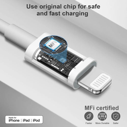 20W USB-C to Lightning PD Fast Charging Data Cable for iPhone 14/13/12/11 Series Premium Quality