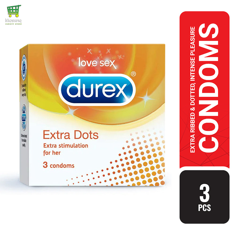 Durex Extra Dots Condom 3Pcs Pack(India)