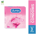 Durex Extra Thin Bubblegum Flavoured Condom - 3Pcs Pack(India)