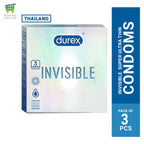 Durex Invisible Super Ultra Thin Condom - 3Pcs Pack(Thailand)