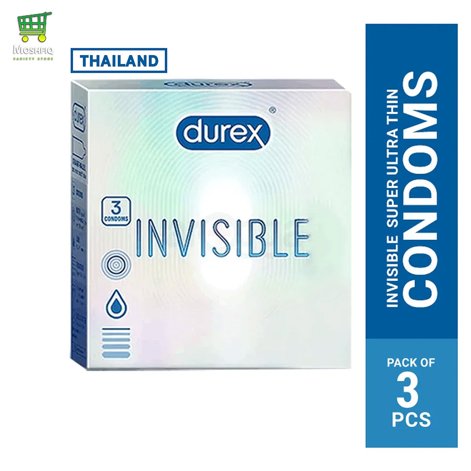Durex Invisible Super Ultra Thin Condom - 3Pcs Pack(Thailand)