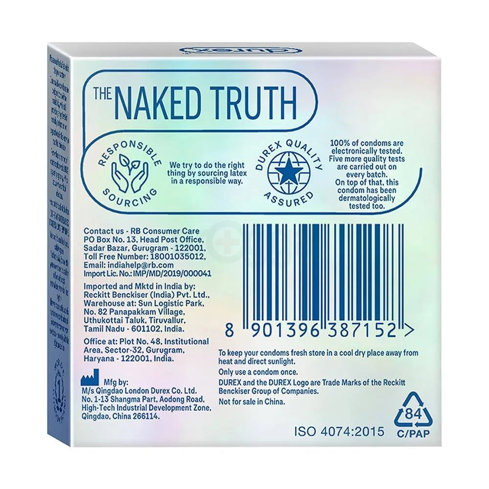 Durex Invisible Super Ultra Thin Condom - 3Pcs Pack(Thailand)