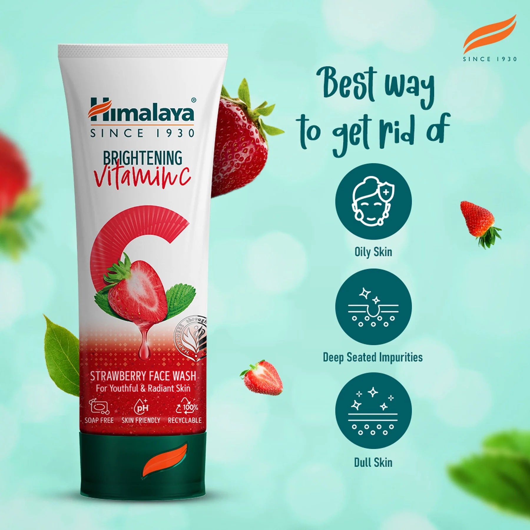 Himalaya Brightening Vitamin C Strawberry Face Wash 100ml