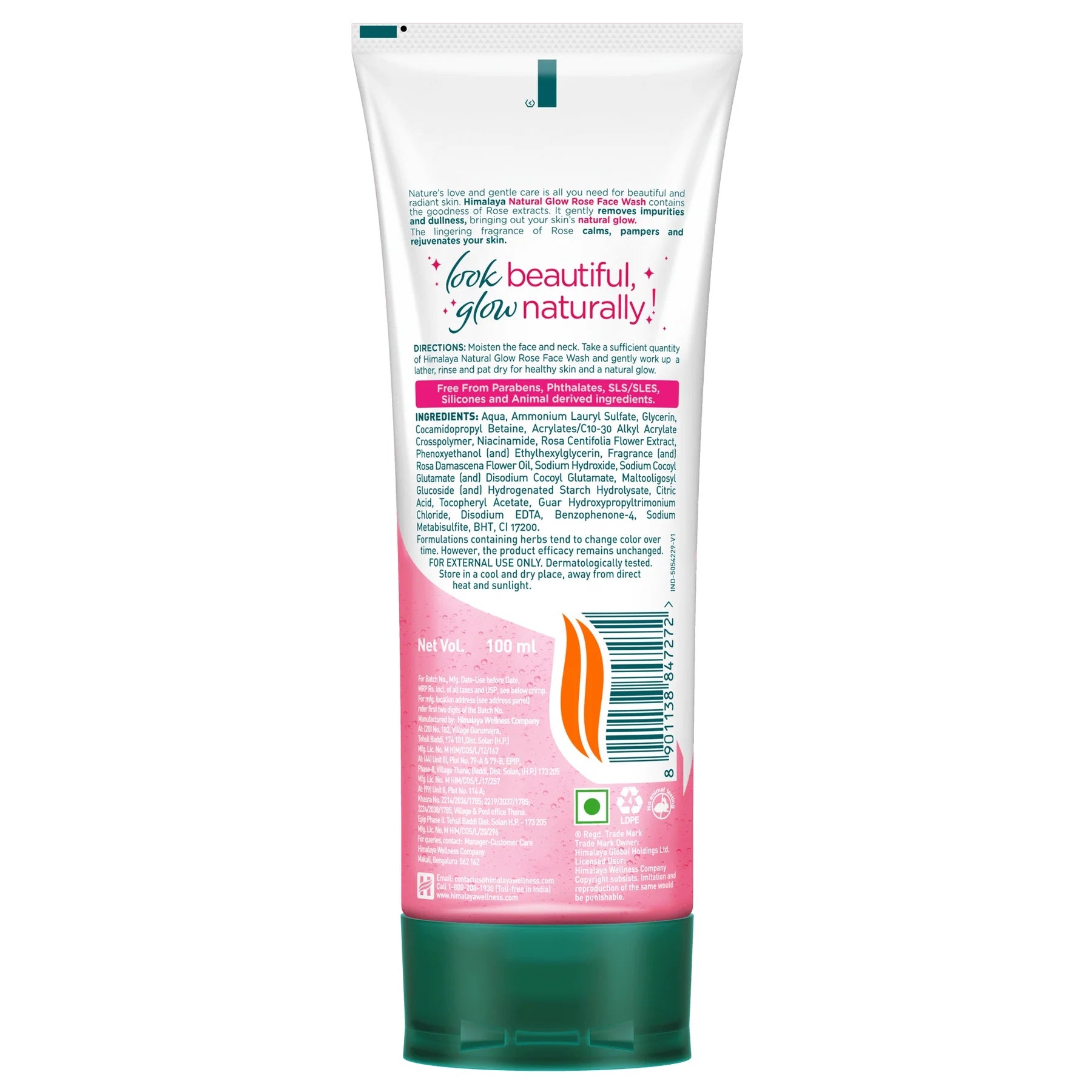 Himalaya Natural Glow Rose Face Wash 100ml